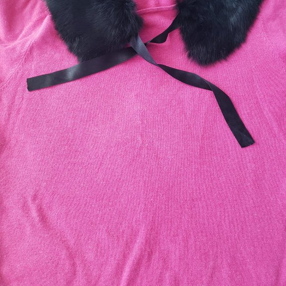 John Paul Richard Uniform Vintage Removable Rabbit Fur Collar Pullover - Picture 7 of 7